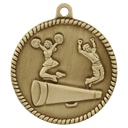 Antique Gold 2" Cheer High Relief Medal