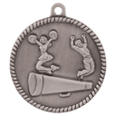 Antique Silver 2" Cheer High Relief Medal