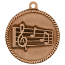 Antique Bronze 2" Music High Relief Medal