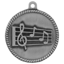 Antique Silver 2" Music High Relief Medal