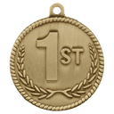 2" Antique Gold 1st Place High Relief Medal