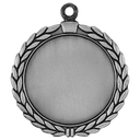 Antique Silver 2 1/2" Wreath 2" Insert Holder Medal