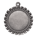 Antique Silver 2 5/8" Star 2" Insert Holder Medal