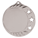 Bright Silver 2 3/4" 3-Star 2" Insert Holder Medal