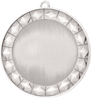 Bright Silver 2 3/4" Diamond 2" Insert Holder Medal