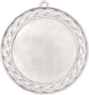 Bright Silver 2 3/4" Weave 2" Insert Holder Medal
