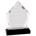Silver 7" Fusion Diamond Impress Acrylic with Glass Base