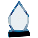 Blue 8" Fusion Diamond Impress Acrylic with Glass Base