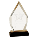 Gold 9" Fusion Diamond Impress Acrylic with Glass Base