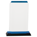 Blue 3 1/2" x 6 1/2" Clipped Corner Impress Acrylic