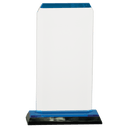 Blue 3 1/2" x 7 1/2" Clipped Corner Impress Acrylic