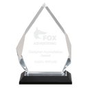 Silver 5 1/4" x 8 3/4" Diamond Impress Acrylic