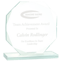 6" Octagon Jade Glass Award
