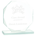 6 1/2" Octagon Jade Glass Award