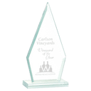 8 1/2" Triangle Jade Glass Award