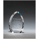 5" x 7" x 1 1/8" (Tapered) Crystal Flame with Jeweled Edge and Prism-Effect