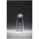 2 1/2" x 7 1/2" x 1 1/2" (Tapered) Star Trophy Carved From a Block of Crystal