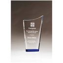 5 1/8" x 8 7/8" Contemporary Series Crystal with Blue Cry                  stal Bottom