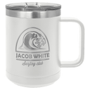 White Polar Camel 15 oz. Vacuum Insulated Mug with Slider Lid