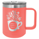 Coral Polar Camel 15 oz. Vacuum Insulated Mug with Slider Lid