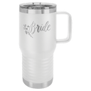 White Polar Camel 20 oz. Vacuum Insulated Travel Mug with Slider Lid