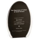 Black/Clear 7"/ Luminary Oval Acrylic