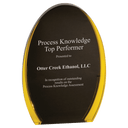 Black/Gold 8"/ Luminary Oval Acrylic