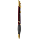 Gloss Burgundy Brass Ballpoint Pen with Gripper