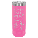 Pink Polar Camel 22 oz. Skinny Tumbler with Slider Lid