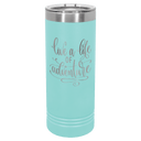 Teal Polar Camel 22 oz. Skinny Tumbler with Slider Lid