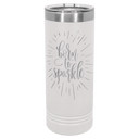White Polar Camel 22 oz. Skinny Tumbler with Slider Lid