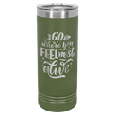 Olive Green Polar Camel 22 oz. Skinny Tumbler with Slider Lid