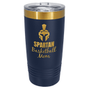 Polar Camel 20 oz. Navy Blue/Bright Gold ION-Plated Ringneck Tumbler with Slider Lid