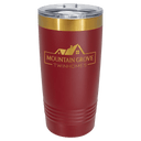 Polar Camel 20 oz. Maroon/Bright Gold ION-Plated Ringneck Tumbler with Slider Lid