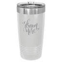 White Polar Camel 20 oz. Ringneck Tumbler with Slider Lid