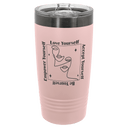 Polar Camel 20 oz. Blush/Ghost Black ION-Plated Ringneck Tumbler with Slider Lid
