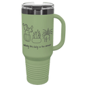 Black 3 Polar Camel 40 oz. Travel Mug with Handle & Straw