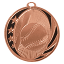 Bright Bronze 2" Baseball/Softball Laserable MidNite Star Medal