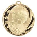 Bright Gold 2" Basketball Laserable MidNite Star Medal