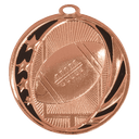 Bright Bronze 2" Football Laserable MidNite Star Medal