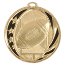 Bright Gold 2" Football Laserable MidNite Star Medal