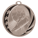Bright Silver 2" Soccer Laserable MidNite Star Medal