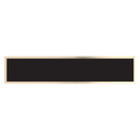 9 1/2" x 1 3/4" Black/Gold Brass Plate for 10 1/2" Desk Wedges