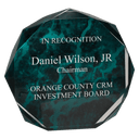 Green 6" Marble Octagon Acrylic Award