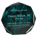 Green 7" Marble Octagon Acrylic Award