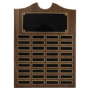 14" x 20" American Walnut Roster Plaque w/ 36 Plates