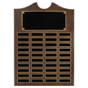 14" x 20" American Walnut Roster Plaque w/ 40 Plates