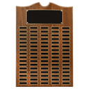 20" x 30" American Walnut Roster Plaque w/ 80 Plates