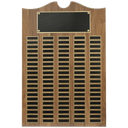 20" x 30" American Walnut Roster Plaque w/ 100 Plates