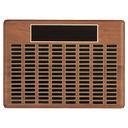 22" x 30"/Plates 7/8" x 2 3/4" American Walnut 120 Plate Perpetual Plaque with Black Brass Plated Steel
